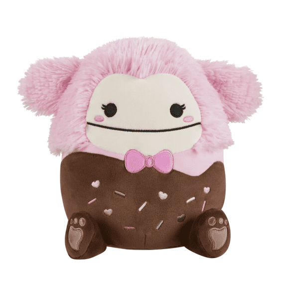 Squishmallows Brina the Bigfoot Chocolate Dipped Pink with Pink Bowtie 12 Inch