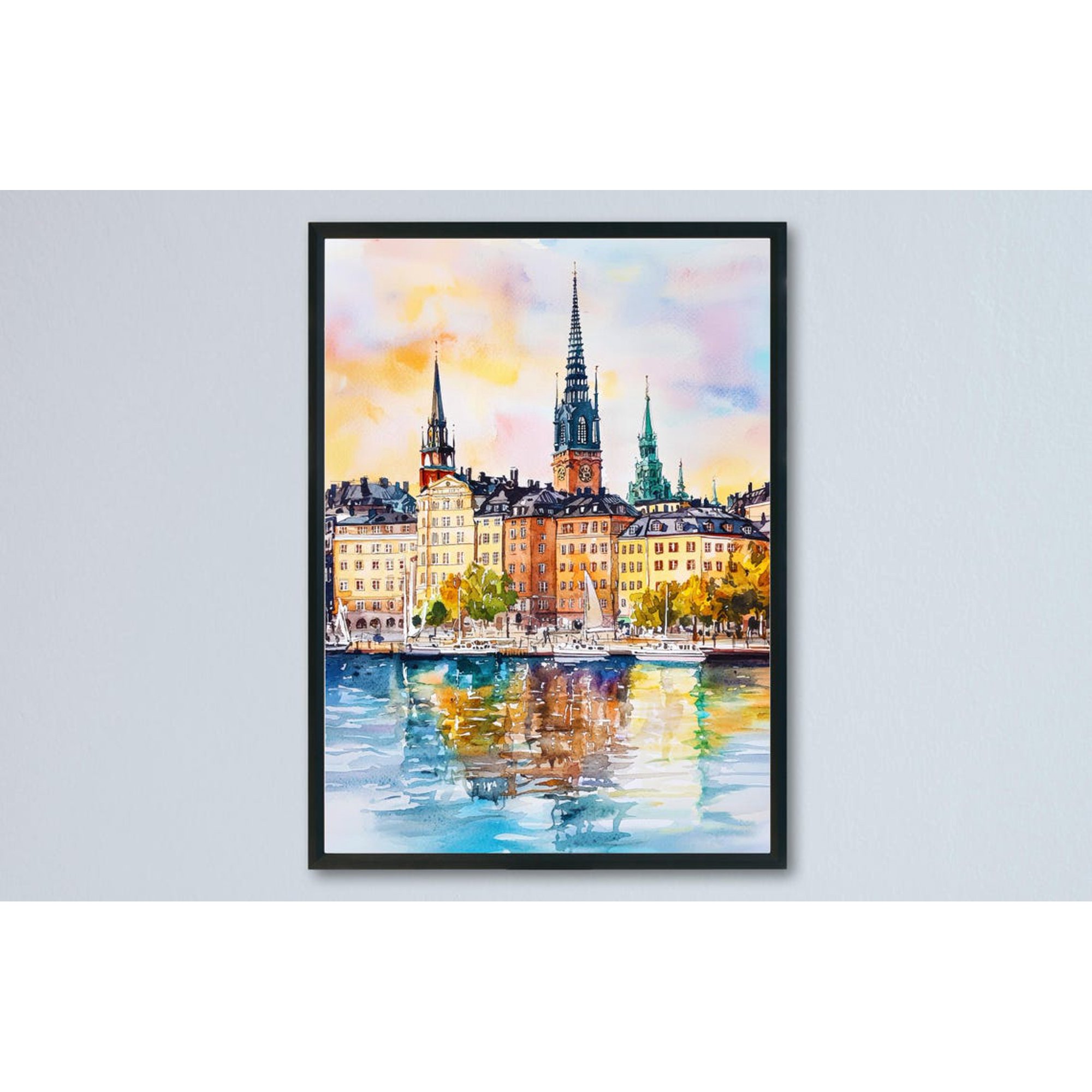 Stockholm Travel Stockholm City Stockholm Sweden Accent Stockholm Wall Decor Unframed Paper Print