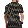 thumbnail image 2 of Wukai Mardi Gras Fleur de Lis Print Men's Short-Sleeved Mesh T-Shirt,Quick-Dry Short Sleeve Workout T-Shirt-X-Small, 2 of 8
