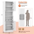 thumbnail image 4 of Giantex Kitchen Pantry Cabinet, Tall Storage Bathroom Floor Cabinet, White, 4 of 8