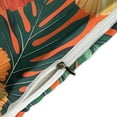 thumbnail image 4 of 3 Pcs Soft Bedding Set, Includes 1 Duvet Cover with Zipper And 2 Pillow,Shams Hawaiian Hibiscus Garden Orange Flowers Full(79"×90"), 4 of 8