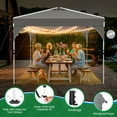 thumbnail image 6 of HOTEEL 10x10 Ez Up Pop Up Canopy Tent, Party Tents with One Push Central Button Air Vent, Instant Canopy Tent with Sidewalls & Reflective Strip, Gray, 6 of 9
