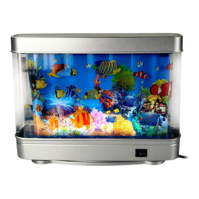 Lámpara de acuario Artificial con peces en movimiento, lámpara sensorial que imita, luz nocturna moderna para pecera Tropical, decoración para el