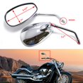 thumbnail image 3 of Espejos retrovisores retrovisores para manillar de motocicleta, 10 mm, cromados, 3 of 7