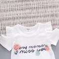 thumbnail image 5 of Mifsaly Toddler Girls 2 Piece Summer Outfits Cold Shoulder Short Sleeve Graphic T-Shirts with Appliques and Floral Shorts, 5 of 8