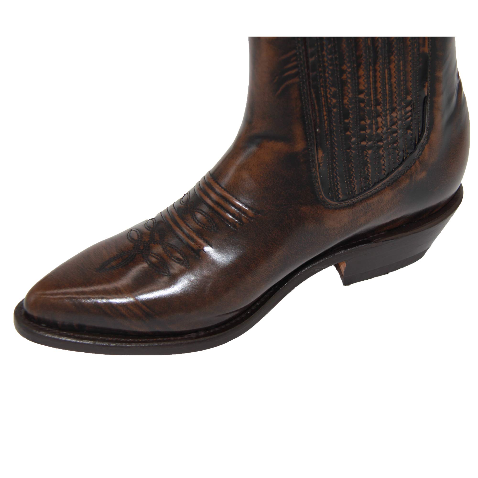 The Western Shops Men's Genuine Leather Short Ankle Cowboy, Charro Botin - image 5 of 5