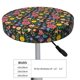 thumbnail image 4 of Balery Mexican Folk Art Floral Fundas de asiento para taburete de bar redondo de tela de terciopelo ajustables que protegen de arañazos y manchas para sillas de 14 a 17 pulgadas.-14 inch, 4 of 7