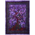 thumbnail image 2 of THE ART BOX Tapestry Purple Tree of Life Wall Hanging Psychedelic Tapestries Indian Cotton Poster Small Picnic Sheet Wall Decor Blanket Wall Art Hippie Bedroom Décor (Small, 30x40 Inch), 2 of 3