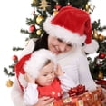 thumbnail image 3 of Gorros de Navidad de Papá Noel, gorro de felpa suave y grueso rojo para adultos y niños, adorno de decoración de Feliz Navidad, regalos de Navidad para el hogar, Año Nuevo, 3 of 4