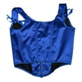 thumbnail image 3 of Comfortable Lace Satin Corset, Fashion Women Style Solid Color Backless Ribbon Waist Camisole Shapewear New Lace Bustier Corset Tops for Women Style B-66 Blue M, 3 of 6