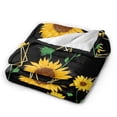 thumbnail image 2 of Kll Fleece Blanket Plush Throw Blanket Sunflowers,Soft Fuzzy Cozy Flannel Blanket For Couch Sofa Bed.(60"X50"), 2 of 9