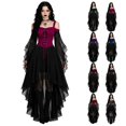 thumbnail image 6 of Gothic Witch Dress For Women Off Shoulder Butterfly Sleeve Lace Halloween Dress Medieval Vampire Vintage Gothic Outfit, 6 of 7
