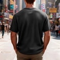 thumbnail image 3 of Short Sleeve Tops for Men Waffle Knit Henley Neck T-shirts Casual Loose Fit Summer Soft Basic Tee Shirts, 3 of 6