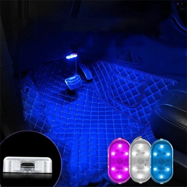 Xihbxyly Lámpara de Lectura para Coche, Luz Led Táctil, Minilámpara de Techo Magnética, Fácil Instalación, Recargable, Iluminación de Maletero, Compartimento de Almacenamiento, Reposabrazos, Tamaño 5