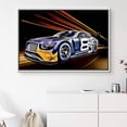 thumbnail image 3 of IDEA4WALL Framed Canvas Art Wall Decor Purple Sporty Bentley Continental GT3 with Neon Orange Lights Transportation Cars Illustrations Pop Art Modern for Dorm Home Office - 16"x24", 3 of 4