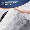 thumbnail image 6 of Buganda Microfiber Bathroom Rugs, 20"x47" Light Grey Luxury Extra Soft and Absorbent Bath Mat, Non-Slip Plush Bath Carpet, 6 of 7