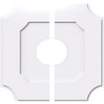 thumbnail image 1 of Ekena Millwork CMP26LE2-07000 26 in. OD x 7 in. ID Square Locke Architectural Grade PVC Contemporary Ceiling Medallion - 2 Piece, 1 of 4