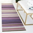 thumbnail image 2 of SAFAVIEH Marbella Xanthia Striped Runner Rug, White/Lilac, 2'3" x 8', 2 of 6