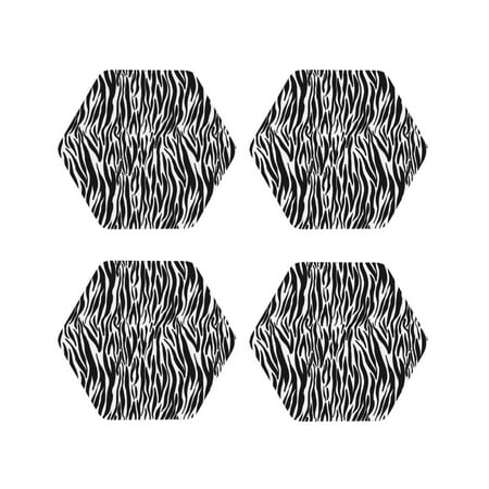 

Leather Coasters with Heat-resistant for Drinks Zebra print -标题2 Hexagon