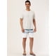 thumbnail image 4 of INSPIRE CHIC Pantalones cortos de plaa rayas pahombre Pantalones cortos de surf con cordón de natación en bloque de color Blanco azul 32, 4 of 6