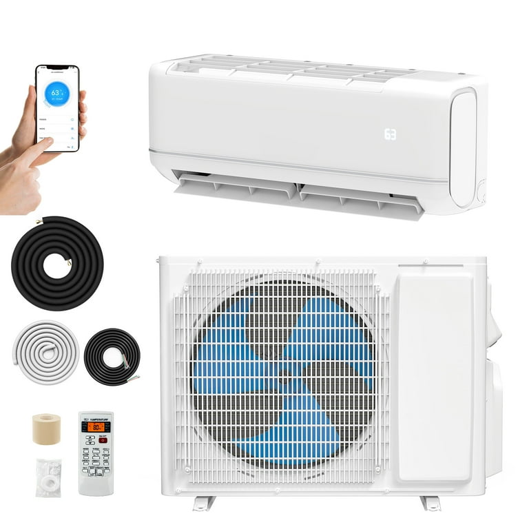 Uforic 12000 BTU Mini Split AC Heat Pump, 21 SEER2, WiFi