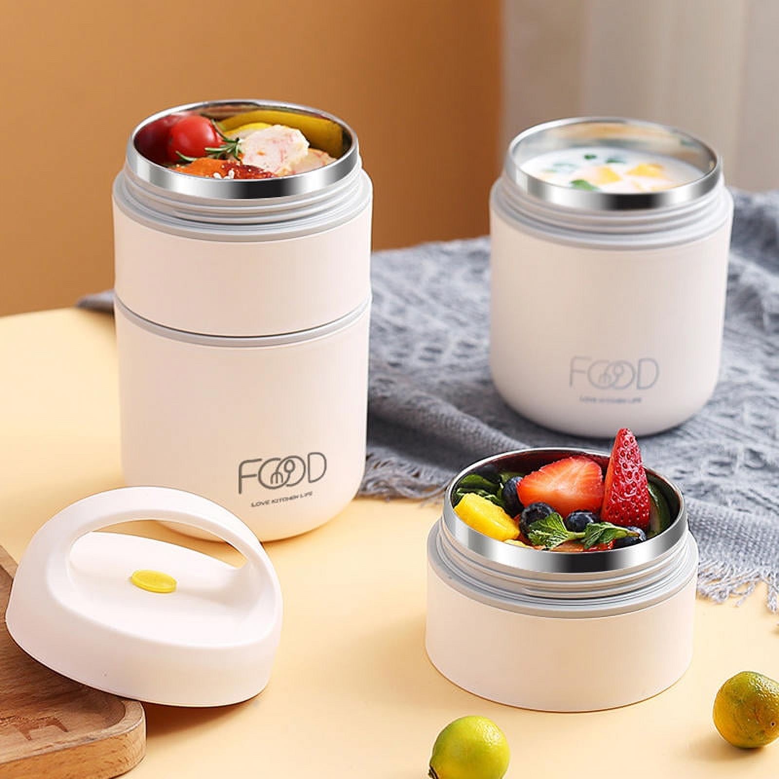 Japanese Stainless Steel Thermal Lunch Box Insulated Lunch Bag Food Warmer  Soup Cup Thermos Containers Microwave Oven Lunch Box