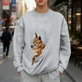 thumbnail image 3 of STGRGFHY hoodie with cat pouch，Cat Pouch Hoodie for Women Kangaroo Pocket Dog Pouch Sweatshirts Pet Carrier Pullover Animal Holder Long Sleeve Tops，cat pouch hoodie（Light Gray M）, 3 of 6