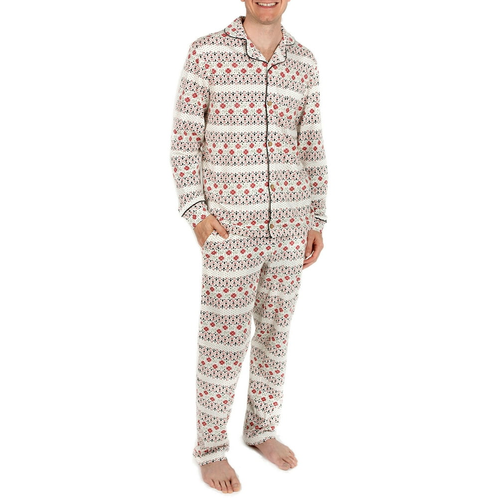 Burt's Bees Matching Family Christmas Pajamas Men's Fairisle 2Piece