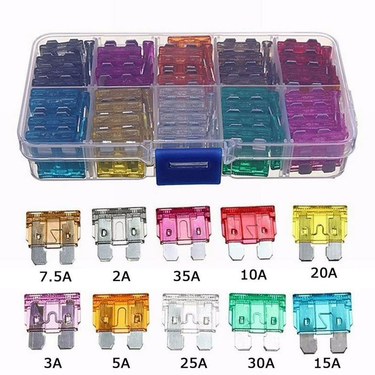 Car Fuses 220-Piece Car Fuse Assortment - Blade Fuses ATC/ATO/ATM In Regular Size For Auto & Marine Automotive Micro Fuses - Foto 4
