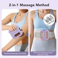 thumbnail image 4 of Fascia Ring Massager with 5 Intensity Levels & 3 Smart Modes, Cordless Dual Ring Fascia Tool with Strap for Hands-Free Use, Portable Vibration for Stomach Waist Back Thigh, Purple, 4 of 9