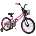 thumbnail image 1 of Costway Vélo pour Enfant de 18 Pouces avec Roues Stabilisatrices, Guidon et Selle Réglables, Frein à Main, Rose, 1 of 10