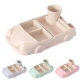 thumbnail image 4 of Valinks Children Cartoon Car Division Plate Durable Kindergarten Separate Tableware Suit, 4 of 7