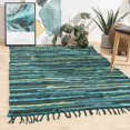 thumbnail image 4 of Cotton Rag Rugs Door Mat Indoor Living Room Bedroom Carpet Striped Handmade, 4 of 6