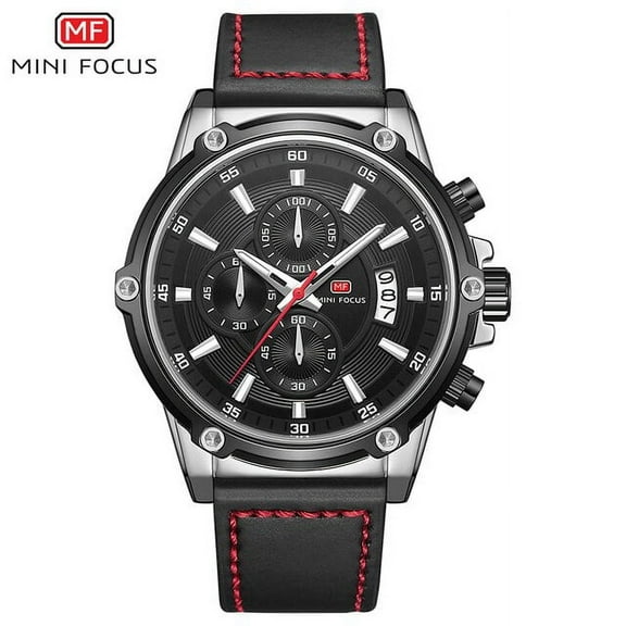 MINI FOCUS Men's Wrist Watch Men Waterproof Relogio Masculino Watches Men Luxury Brand Fashion Leather Strap Quartz Wristwatches