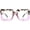 Flower/Purple, variant on Square Black Glasses for Women Men Big Frame Blue Light Blocking Glasses Fashion Eyeglasses