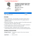 thumbnail image 2 of Secondary Air Injection Check Valve - Compatible with 2004 - 2009 GX470 4.7L V8 2005 2006 2007 2008, 2 of 2