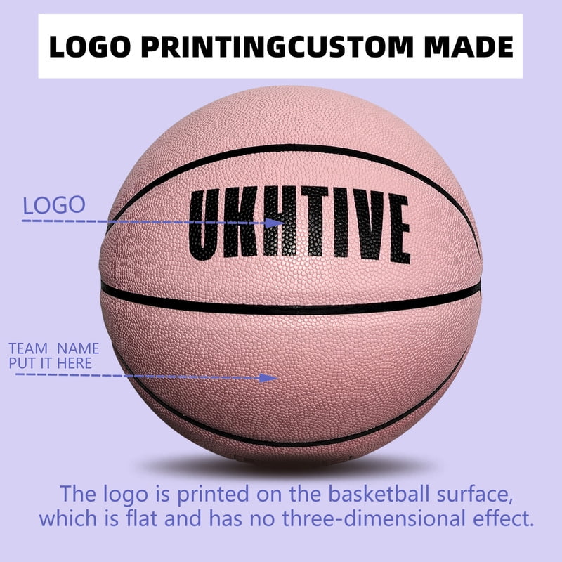 Customized Basketballs,In&Outdoor Soft Leather Official Size 7/6/5 Ball For Boys Girls Basketball Gifts Game Training(Deflated)