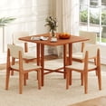 thumbnail image 5 of Costway Foldable Dining Table for 2-4 People Extendable Table with Rubber Wood Legs Brown, 5 of 10
