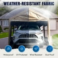 thumbnail image 5 of ALEKO Outdoor 10 x 20 ft Gray Gazebo Carport Canopy Tent Sidewalls and Windows, 5 of 10