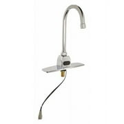 AquaSense® Single Hole Gooseneck Sensor Faucet with 1.5 gpm Aerator and 8" Widespread Cover Plate in Chrome
