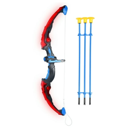Sunny Days Entertainment Photon Space Bow and Arrow - Galactic Pretend Play Toy For Kids | Includes Lights and 3 Suction Cup Arrows - Maxx Action