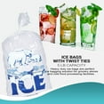 thumbnail image 5 of Pack of 1000 Plain Top Ice Bags with Twist Ties 5 lbs 9 x 18. Printed Bags Ice Bags with Write on Block 9x18. Thickness 1.5 mil. Industrial Grade Safe Plastic Ice Bags., 5 of 6