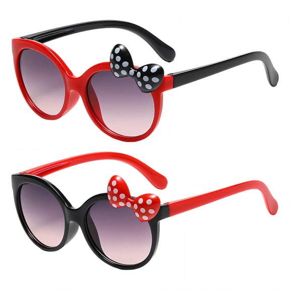GJX 2Pcs Baby Sunglasses,Must-Have for Cute Kids’ Styling Toddler Sunglasses Age 2-4,Lightweight and Non-Pressing on the Nose Infant Sunglasses,Style1