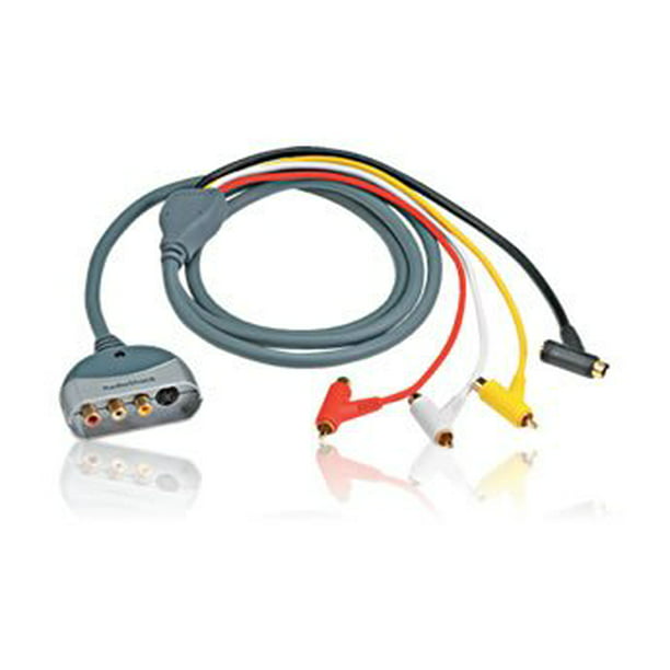 Rear-Panel Audio/Video/S-Video Extend-A-Jack, composite video and stereo RCA jacks. By RadioShack from USA