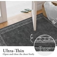 thumbnail image 6 of RUG ROBOT Modern Bordered Kitchen Runner Rugs Non Skid Washable, 2x6 Rug Runners for Hallways Non Slip Ultra-Thin Carpet for Entryway Laundry Room Bedroom (2x6ft,Brown), 6 of 6