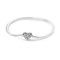 thumbnail image 3 of Pulsera de cadena de serpiente con corazón de plata 925 para mujer, pulsera con cierre infinito de mariposa y nudo infinito, brazaletes para mujer, regalo de joyería, 3 of 5