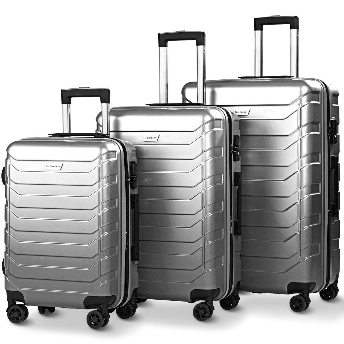 Topbuy 3PCS Luggage Set Expandable Trolley Suitcases w/TSA Lock 20" 24