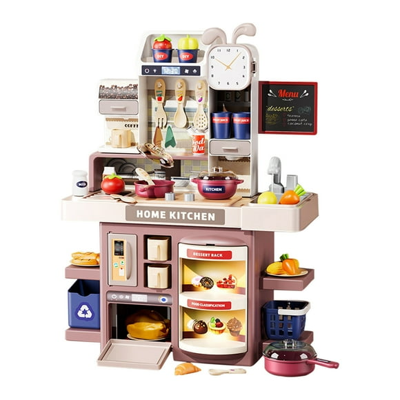 Juguetes Para Niño Juego de cocina infantil con horno, fregadero con rociador y comida de juguete - Cocina de juguete para niños pequeños Juguetes Para Bebe 1 Año