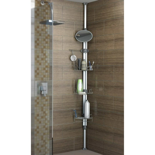 Artika Monsoon II Adjustable and Extendable Stainless Steel Baskets Corner Shower/Bath Caddy