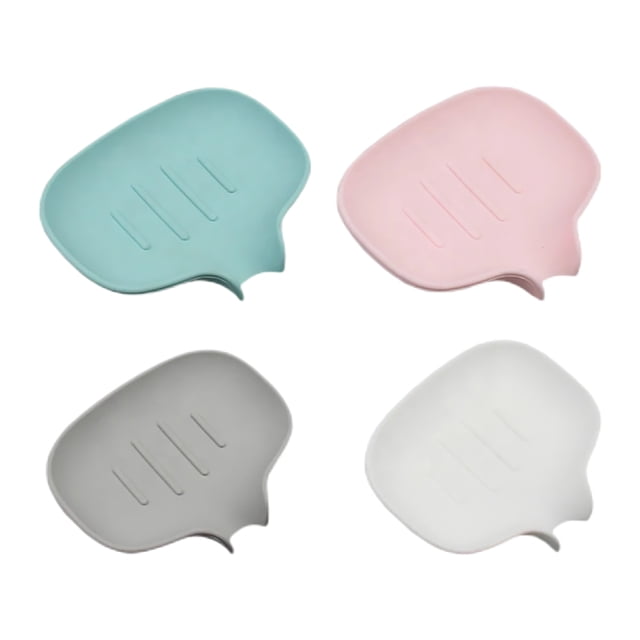ADDHAT 4Ud Caja De Jabón De Silicona Con Drenaje Autolimpiante Para Y Cocina Colores Surtidos